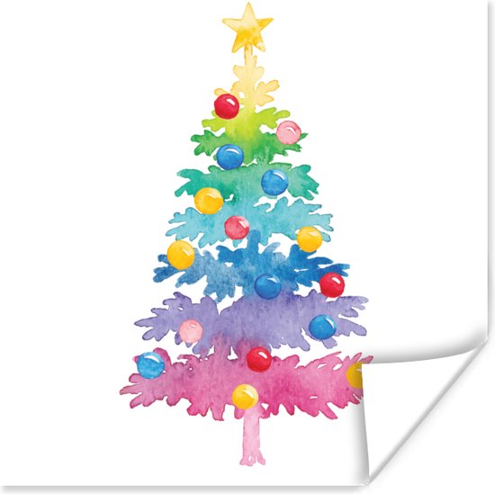 Katten Kerst Ornament - 2D Houten Decoratie | 6 Stuks Kerst Dieren