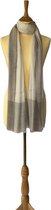 Kasjmier sjaal wit - geweven van puur kasjmier - visgraat patroon