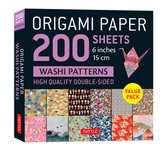 Papier Origami 200 feuilles Washi Patterns 6 (15 cm) : Papier Origami Tuttle