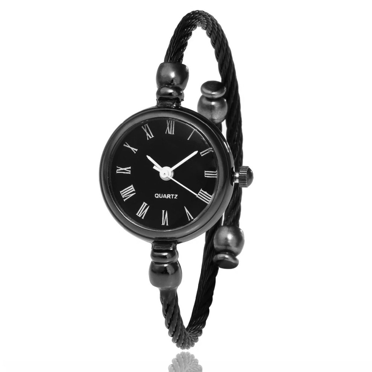 Iron Horloge | Zwart - Zwart | Staal | Ø 20 mm | Fashion Favorite