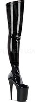 Pleaser Plateau Overknee Laarzen -39 Shoes- INFINITY-4000 Paaldans schoenen Zwart