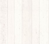 Hout behang Profhome 855046-GU vliesbehang glad met vogel patroon mat wit grijs 5,33 m2