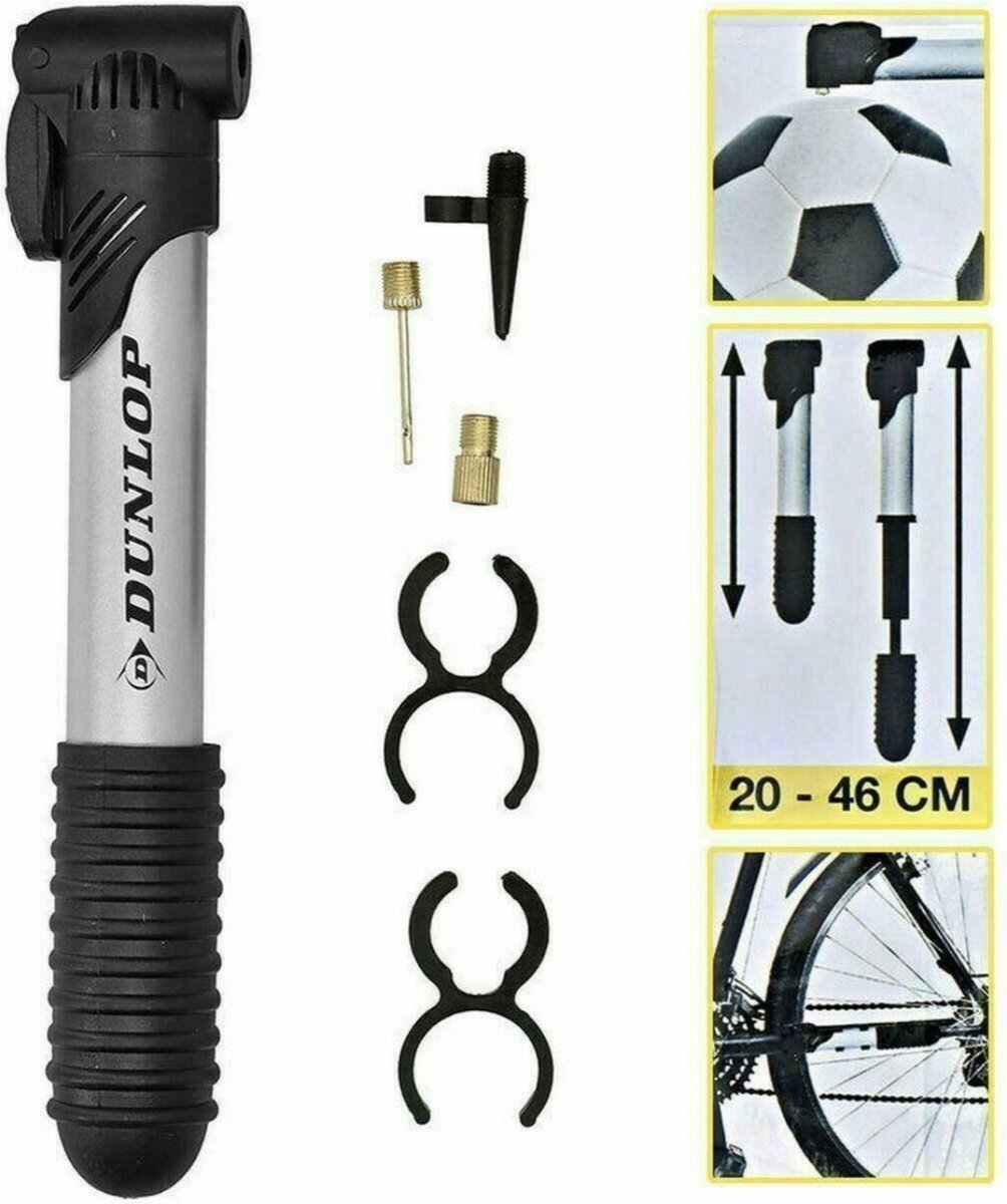 Dunlop mini pompe à vélo 20-46 cm noir - Pompe et compresseur - Achat &  prix