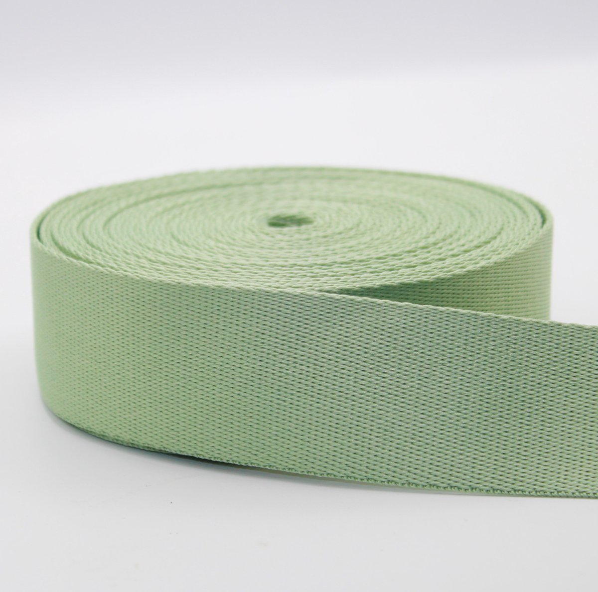 5 Meter POLYESTER TASSENBAND, Breedte 40MM, Kleur LICHTGROEN