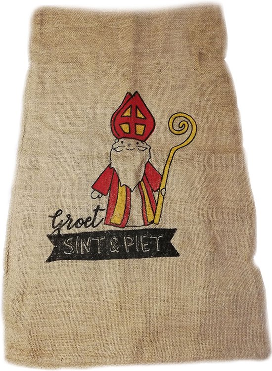 Foto: De zak van sinterklaas jute 100 x 60 cm cadeau sinterklaas piet schoencadeautjes sinterklaas