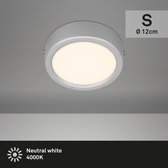 Briloner Leuchten Led-plafondlamp, plafondlamp, dimbaar, kleurinstelling, timer- en nachtlichtfunctie, kunststof, 24 W, wit/chroom, Ø 46 cm
