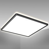 Bol.com B.K. Licht plafondlamp - zwart led paneel - l: 42cm - plafonniére - 4.000K - 3.000Lm - 22W aanbieding