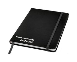 A5 blanco paginas Notitieboek met naam, foto bedrukken - Zwart- Notitieboekje met naam, geslaagd, vaderdag geschenk, verjaardagscadeau