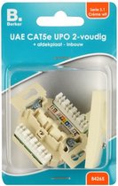 Berker S.1 - UAE wandcontactdoos CAT5e + afdekplaat inbouw (Crème)