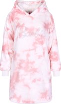 Roze-wit fleece oversized sweatshirt / MAAT M-L