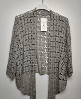 Dames vest Vera zandbeige zandkleur bolero one size M-XXL