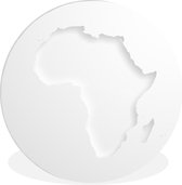 WallCircle - Wandcirkel ⌀ 150 - Kaart - Afrika - Papier - Ronde schilderijen woonkamer - Wandbord rond - Muurdecoratie cirkel - Kamer decoratie binnen - Wanddecoratie muurcirkel - Woonaccessoires