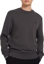 Fred Perry - Sweater Logo Antraciet - XL - Regular-fit
