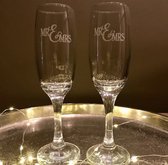 champagneglazen gepersonaliseerd kerstmis ,cadeau, huwelijk , jubileum , verjaardag