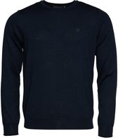River Woods Custom fit basic trui met ronde hals in blauw