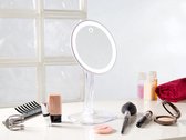 SICHLER Make Up Spiegel met LED-verlichting en oplaadbare batterij, 5x vergroting
