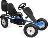 HTOY® Skelter 2 Persoons Kart - GoKart - Skelters - Trapauto - Voor Kinderen - Tweezitter - Racing Ontwerp - Met Handrem - Blauw