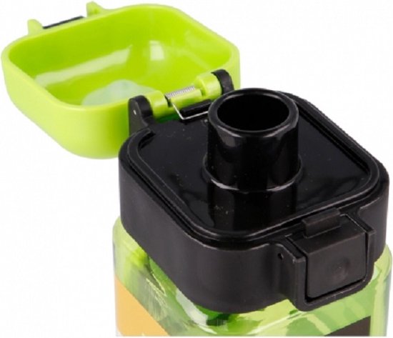 Minecraft Characters - Vierkante Drinkfles / Drinkbeker met Safety Lock en Draagring- 550 ml - BPA-vrij van Minecraft — afbeelding 2