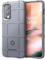 OnePlus Nord 2 Hoesje - Rugged Shield TPU Gelcase - Grijs - GSM Hoesje - Telefoonhoesje Geschikt Voor: OnePlus Nord 2