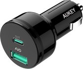 Aukey CC-Y7 USB-C  USB-A 36W 2-poorts Autolader met Power Delivery