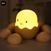 VESFY  Kuikentje Nachtlampje Baby en Kinderen - Oplaadbaar - Dimbaar- Gebruiksduur 300u - Tafellamp -  Kuikentjenachtlampje