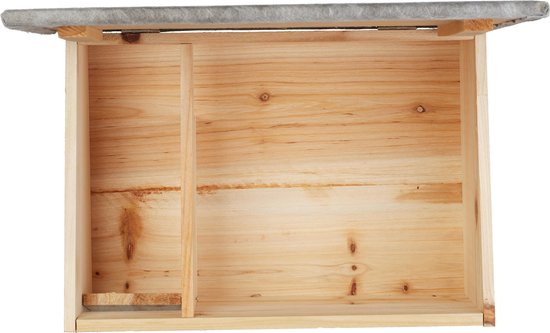 Holzdeko-Ma egelhuisje, egelhok, egelhok, voederhuis voor egel, egelvoederhuis, stijlvol gevlamd, 78 cm x 38 cm x 30 cm, zonder bodem met rattenklep (IGOB