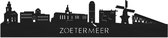 Skyline Zoetermeer Zwart hout - 80 cm - Woondecoratie design - Wanddecoratie - WoodWideCities