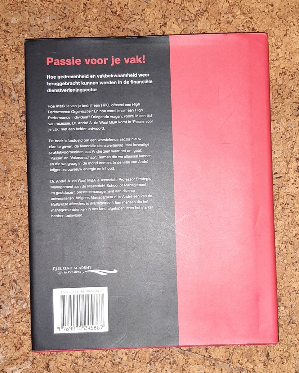 Passie voor je vak - back cover
