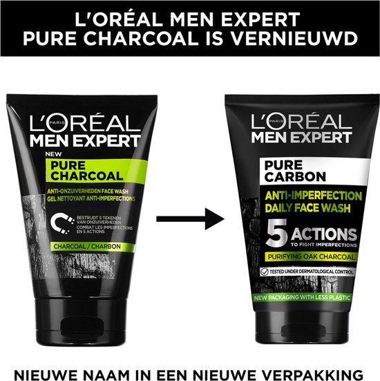 L’Oréal Paris Men Expert Pure Carbon - 100ml - Gezichtsreiniger - Vette huid - L’Oréal Paris Men Expert