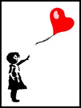 Poster Girl With A Red Balloon - Banksy - 40x30 - Street Art - Grafitti
