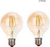 Edison filamentlamp - edison vintage retro gloeilamp - Decoratielamp - E27 grote fitting 40 watt - G80 spiraal Retro Lights- antieke lamp