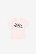 Toys before boys T-shirt Pink – maat 68