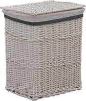 vidaXL Wasmand stapelbaar wilgen wit