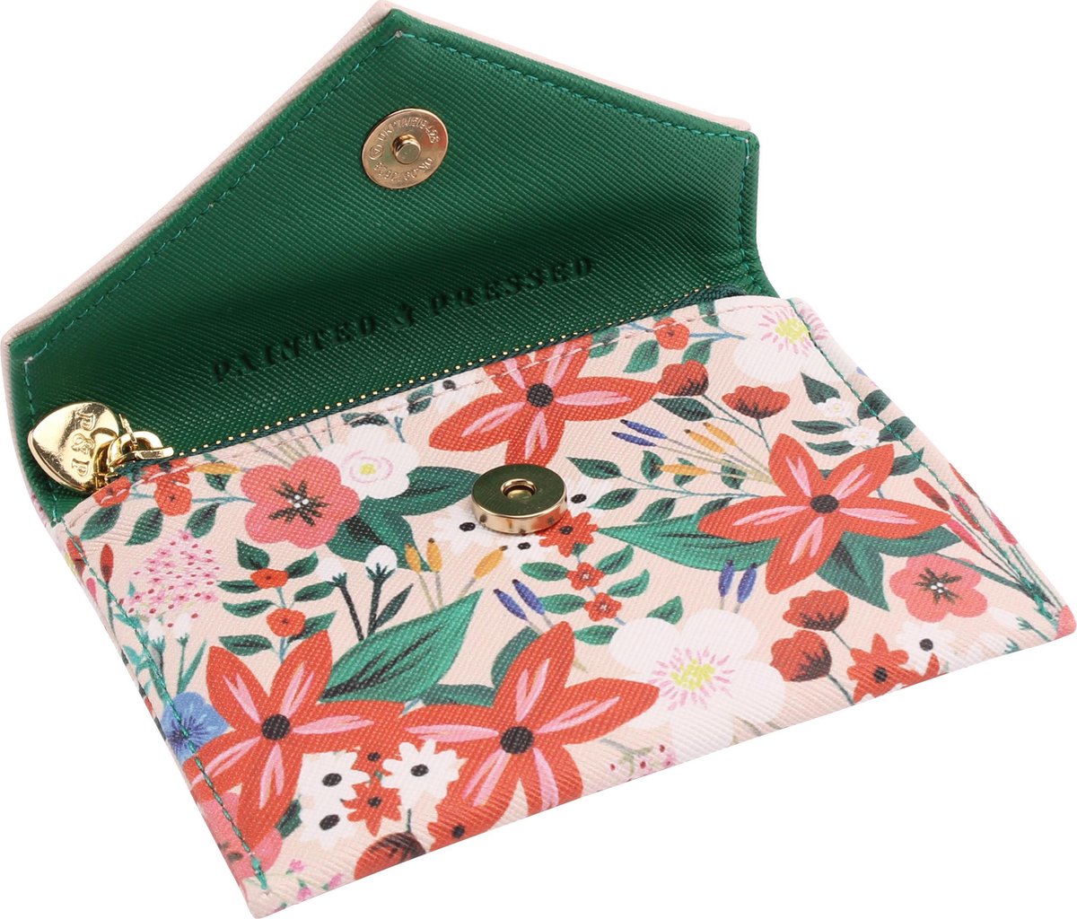 CGB Giftware PAINTED & PRESSED Womens/Ladies Floral Coral Purse