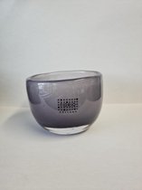 Design  Candleholder - Fidrio PURRPLE - glas, mondgeblazen - diameter 9 cm hoogte 7 cm