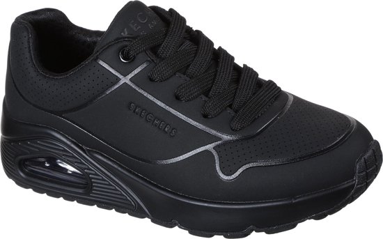 Skechers Uno-Stand On Air Jongens Sneakers - Black/Black - Maat 34