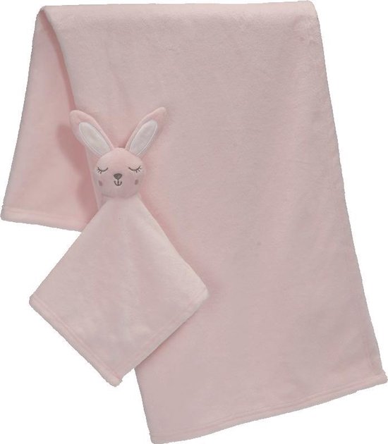 wijk landbouw Maak een bed Gepersonaliseerde fleece deken | fleece deken | roze konijn| tutpopje |  deken en... | bol.com