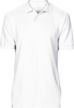 Gildan Softstyle Heren Korte Mouw Dubbel Pique-Pique Poloshirt (Wit)