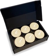 Bijenwaskaars Waxinelichtjes Wit in doos | 12 stuks | 100% Zuivere Bijenwas theelichtjes