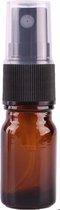 Amber (bruinglas) sprayflesje 5 ml met spraydop/verstuiver - glazen sprayfles - aromatherapie