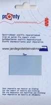 Pronty snelfix reparatiedoek - opstrijkbaar - lichtblauw - licht 11 x 25 cm - blauw - 100% katoen