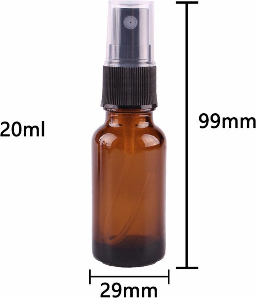 Vaporisateurs 10ml Marron 10pcs - Glas - Rechargeable - Ambre Vaporisateurs  Vides