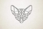 Line Art - Kat 2 - M - 60x71cm - Wit - geometrische wanddecoratie