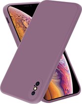 ShieldCase geschikt voor Apple iPhone X / Xs vierkante silicone case - Purple Grape