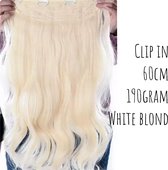 Clip In Extensions hairextensions wit blond platin platina extra dik&vol 60cm