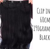 Clip In Hair Extensions 60cm zwart