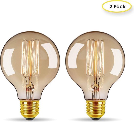 groei Korting invoegen Retro Lights 2 x Edison kooldraad lamp, vintage retro gloeilamp, filament  antiek bulb,... | bol.com