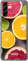 6F hoesje - geschikt voor Samsung Galaxy S21 Plus -  Transparant TPU Case - Citrus Fruit #ffffff
