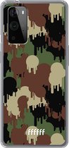 6F hoesje - geschikt voor OnePlus 9 Pro -  Transparant TPU Case - Graffiti Camouflage #ffffff