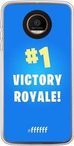 6F hoesje - geschikt voor Motorola Moto Z Force -  Transparant TPU Case - Fortnite - Victory Royale #ffffff